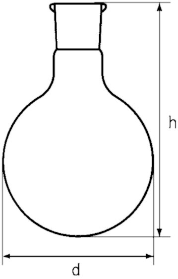 Rundkolben, Boro 3.3, NS 29/32, 250 ml