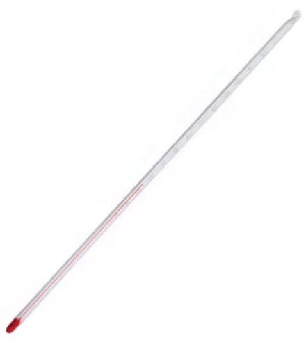 Allgebrauchsthermometer, L 260 mm, -10 bis +150:1° C, weißbelegt, rote Spezialfüllung, ganz eintauchend