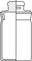 Wägeglas, hohe Form, 40*80 mm, 70 ml