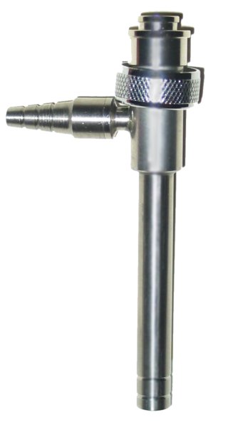 Wasserstrahlpumpe, Edelstahl, für Wasserhähne mit Gewindeanschluß, mit Rückschlagventil, für ½"-Gewinde