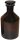 Steilbrustflasche, 2000 ml, Kalksoda, Enghals, Braunglas mit Schliffglasstopfen