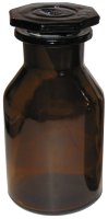 Steilbrustflasche, 500 ml, Kalksoda, Weithals, Braunglas...