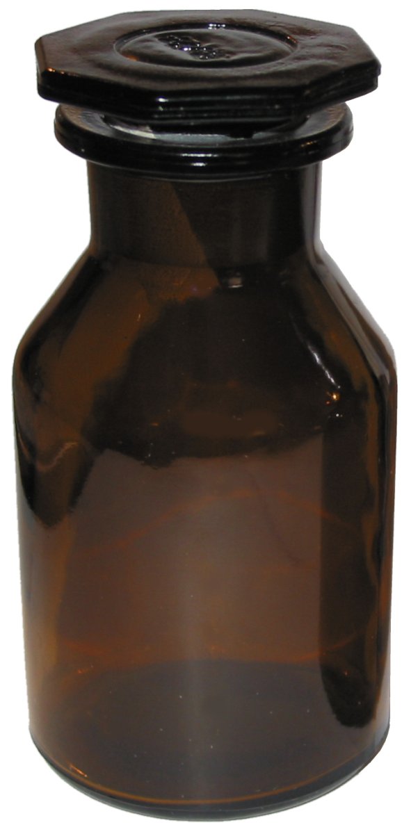 Steilbrustflasche, 1000 ml, Kalksoda, Weithals, Braunglas mit Schliff, 12,00 €