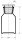 Steilbrustflasche, 50 ml, Kalksoda, Weithals, Klarglas mit Schliffglasstopfen