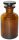 Rundschulterflasche, 250 ml, Enghals, Braunglas mit Schliffglasstopfen