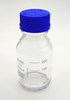 Laborflasche 250 ml, GL 45, Boro. 3.3, blauer...