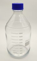 Laborflasche 2000 ml, GL 45, Boro. 3.3, blauer...