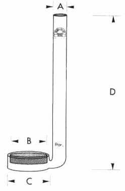 Gasverteilungsrohr, Typ B, Por. 0, 7*22*32*250 mm #19220