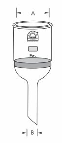 Filternutsche, Boro. 3.3, Por. 1, 1000 ml, 120*22 mm #21111