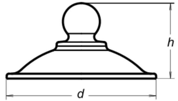 Exsikkatordeckel, komplett aus Glas, Boro 3.3, mit Bohrloch, für 100 mm Exsikkator