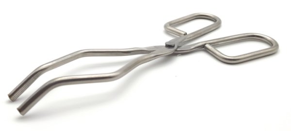 Tiegelzange, Edelstahl, doppelt gebogen, 170 mm Länge