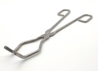 Tiegelzange, Edelstahl, doppelt gebogen, 300 mm Länge