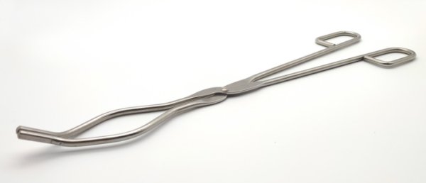 Tiegelzange, Edelstahl, doppelt gebogen, 500 mm Länge