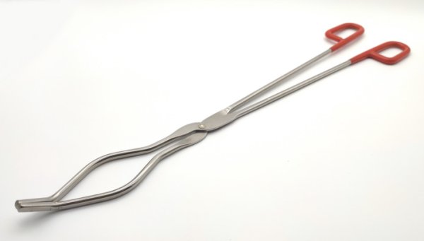 Tiegelzange mit Isoliergriff, Edelstahl, 600 mm Länge