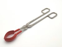 Becherzange, mit Plastikeinlage, Edelstahl, für Becher bis 50 mm, 250 mm L.