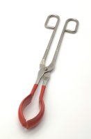 Becherzange, mit Plastikeinlage, Edelstahl, für Becher bis 50 mm, 250 mm L.