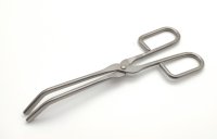 Tiegelzange, Edelstahl, einfach gebogen, 200 mm L.