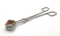 Kolbenzange mit Korkeinlage, Edelstahl, für Kolben bis 15-40 mm, 250 mm L.