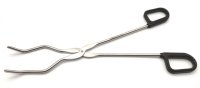 Tiegelzange, doppelt gebogen, mit schwarzem Kunststoff-Isoliergriff, 300 mm