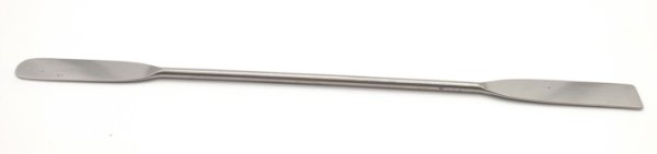 Doppelspatel, Edelstahl, 185 mm, 50*9 mm Blatt