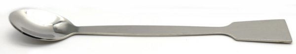 Chemikalienlöffel, rostfrei, flacher Stiel, 180 mm, 36*28 mm Blatt, 40*28 mm Löffel