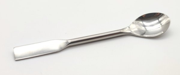 Spatellöffel, rostfrei, 120 mm Länge, 35*10 mm Blatt, 22*30 mm Löffel