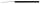 Präpariernadeln, Edelstahl, Plastikgriff, spitz/gerade, 150 mm Länge, 1,0 mm Ø