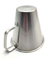 Meßbecher, graduiert, ohne Fuß, Edelstahl, 500 ml, 115*110 mm Ø*H