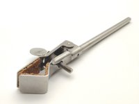 Stativklemme, mit Korkeinlange, Edelstahl, 25 mm Spannweite, eckige Klemme