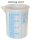 Griffinbecher, PP, antistatisch, niedrige Form, blaue Graduierung, Bördelrand, naturfarben, 25 ml