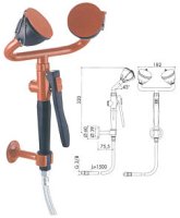 HAD 2-45 Augendusche mit 2 Sprühköpfen, rot