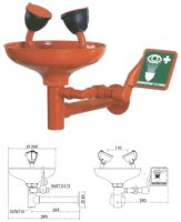 Augen- und Gesichtsnotdusche WAD 300 Rot