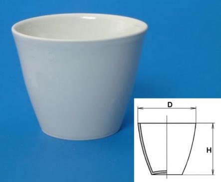 Porzellantiegel, mittelhohe Form 20 ml, 40*32 mm Ø*H, #2/40