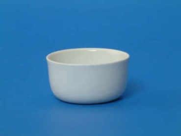 Abdampfschale, Porzellan, ohne Ausguß, Flachboden, hohe Form, 40*20 mm, 21 ml #203/2