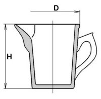 Meßbecher, Porzellan, 82*96 mm, 250 ml #241/2
