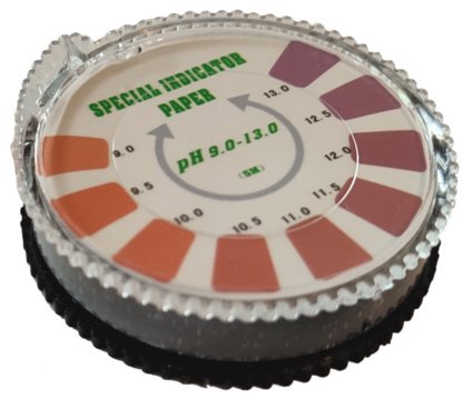 PH-Indikatorpapier pH 9-13:0,5; 5 m Rolle mit Skala