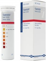 QUANTOFIX Nitrit 3000; 0-3000 mg/l, 100 Teststäbchen/Dose #91322