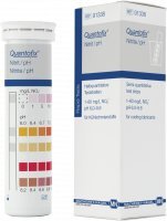 QUANTOFIX Nitrit/pH 0-80 mg/l NO2-, pH 6,0-9,5; 100 Teststäbchen/Dose #91338