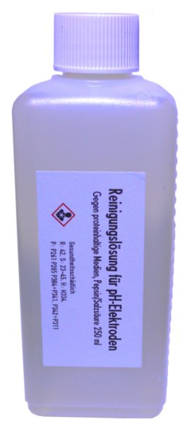 Reinigungslösung für pH-Elektroden, gegen proteinhaltige Medien, Pepsin/Salzsäure 250 ml