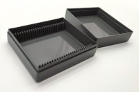 Aufbewahrungsbox für Objektträger, grau, für 25 St., 98*83*38 mm #276