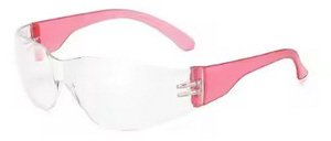 Kinderschutzbrille 567H, Klarglas PC, Bügel pink, kratzfest