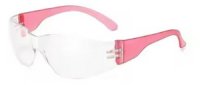 Kinderschutzbrille 567H, Klarglas PC, Bügel pink, kratzfest