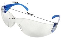 Kinderschutzbrille 567H, Klarglas PC, Bügel blau, kratzfest