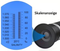 Hand-Refraktometer für Salz-/Meerwasser, 1,000-1,070...