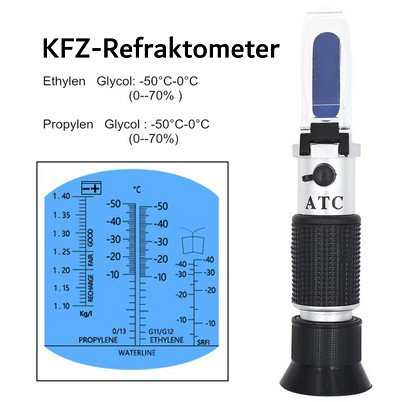 Hand-Refraktometer für KFZ 4-in-1, ATC, SET