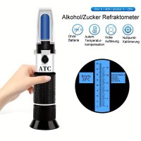 Hand-Refraktometer für Alkohol 0 ~ 25%; 0~40% Brix,...