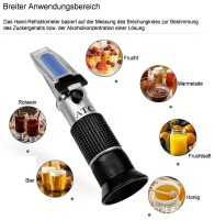 Hand-Refraktometer für Alkohol 0 ~ 25%; 0~40% Brix,...