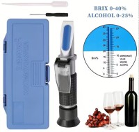 Hand-Refraktometer für Alkohol 0 ~ 25%; 0~40% Brix, ATC, SET