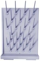 Abtropfwand, 27 Steckplätze, 550x400x120 mm, hellgrau