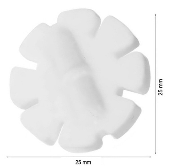 Zahnscheiben-Magnetrührstab, PP-Überzug, weiß, 25 mm D.